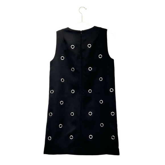 French Connection Black Midnight Satin Eyelet Tunic Dress Size 4 fcuk New NWT - Picture 10 of 11